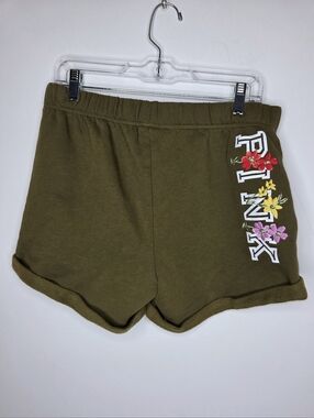 Victoria's Secret PINK Size L Women's Olive Green Floral Shorts